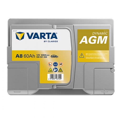 Аккумулятор VARTA Dynamic AGM 60Ah (560901068) A8 Аккумулятор VARTA Dynamic AGM 60Ah (560901068) A8