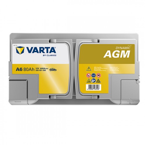 Аккумулятор VARTA Dynamic AGM 80Ah (580901080) A6 Аккумулятор VARTA Dynamic AGM 80Ah (580901080) A6