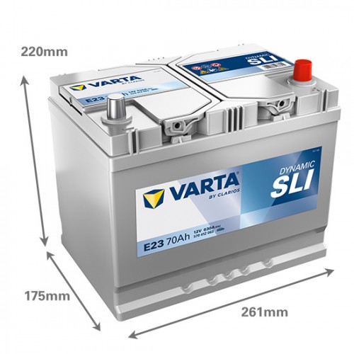 Аккумулятор VARTA Dynamic SLI 70Ah (570412063) E23 Аккумулятор VARTA Dynamic SLI 70Ah (570412063) E23