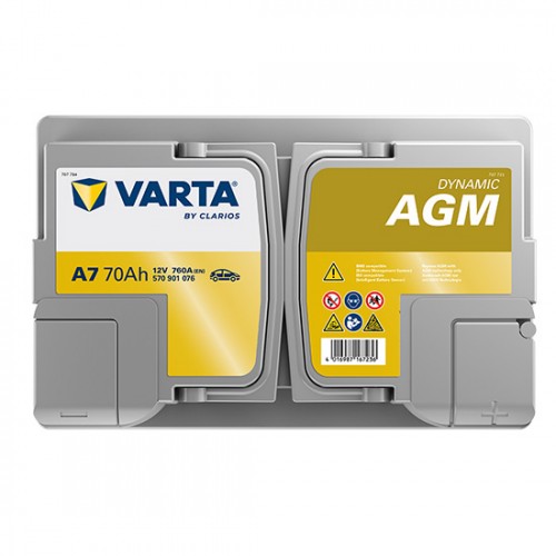 Аккумулятор VARTA Dynamic AGM 70Ah (570901076) A7 Аккумулятор VARTA Dynamic AGM 70Ah (570901076) A7