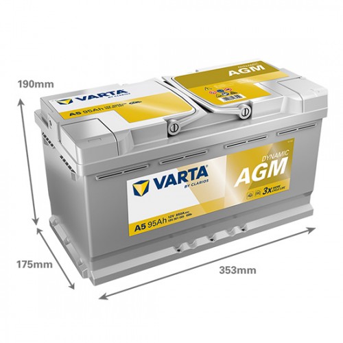 Аккумулятор VARTA Dynamic AGM 95Ah (595901085) A5 Аккумулятор VARTA Dynamic AGM 95Ah (595901085) A5